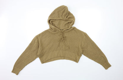 Womens UK Size S PRETTYLITTLETHING Brown Pullover Jumper