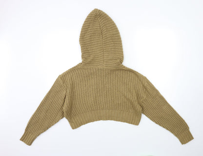 Womens UK Size S PRETTYLITTLETHING Brown Pullover Jumper