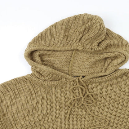 Womens UK Size S PRETTYLITTLETHING Brown Pullover Jumper
