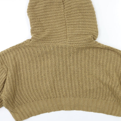 Womens UK Size S PRETTYLITTLETHING Brown Pullover Jumper