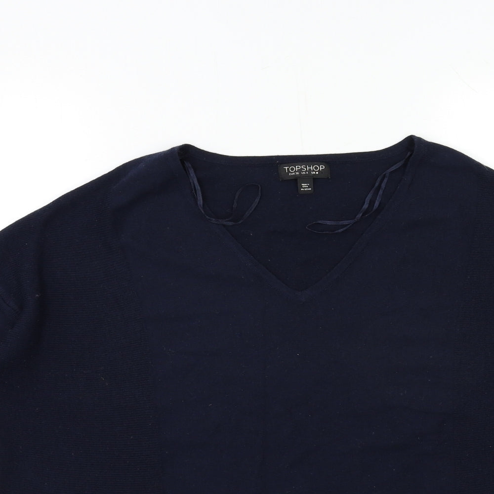 Womens UK Size 8 Topshop Blue Pullover Jumper