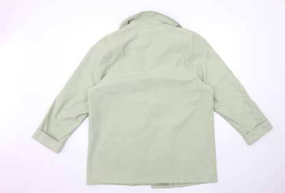 SUMMER TREND Womens Green   Overcoat Coat Size 14