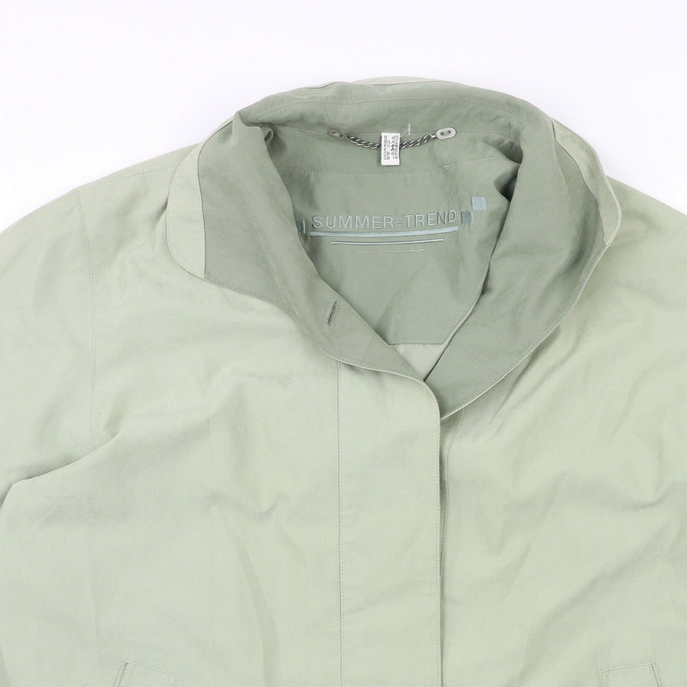SUMMER TREND Womens Green   Overcoat Coat Size 14