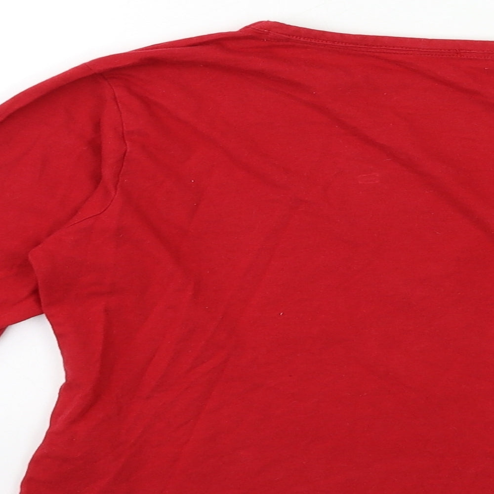 Womens UK Size XS New Look Red Basic T-Shirt