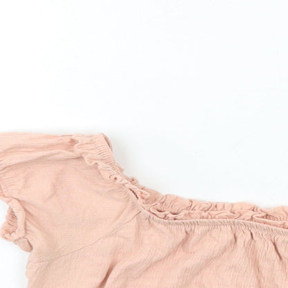 Womens UK Size 14 New Look Pink Basic T-Shirt