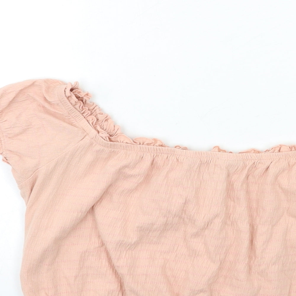 Womens UK Size 14 New Look Pink Basic T-Shirt