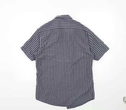 Mens UK Collar Size S BHS Smart Blue  Dress Shirt