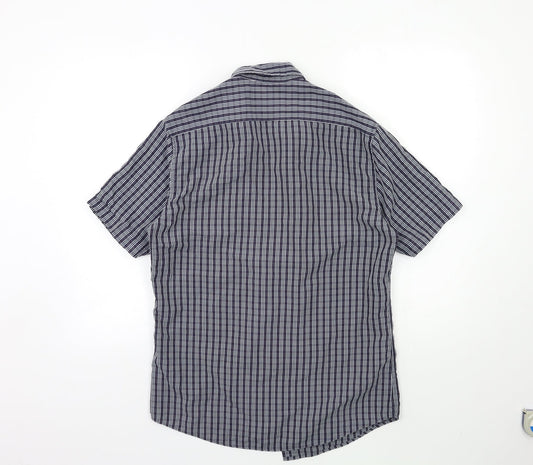 Mens UK Collar Size S BHS Smart Blue  Dress Shirt