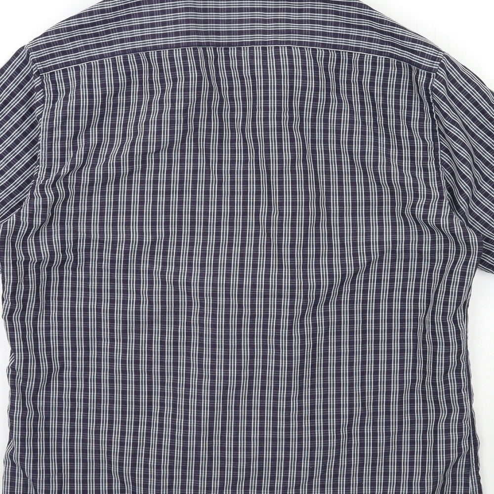 Mens UK Collar Size S BHS Smart Blue  Dress Shirt