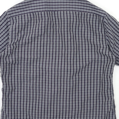 Mens UK Collar Size S BHS Smart Blue  Dress Shirt
