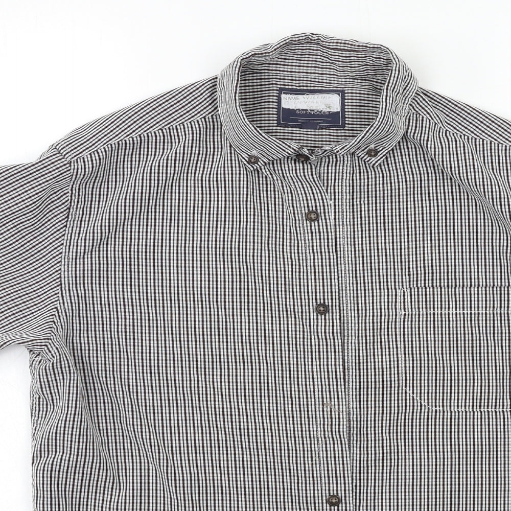 George Mens Red Check   Button-Up Size S