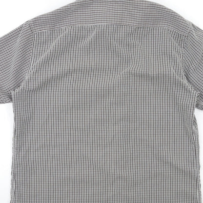 George Mens Red Check   Button-Up Size S