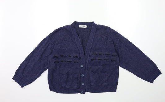 BONNOCKBURN Womens Blue  Knit Cardigan Jumper Size S