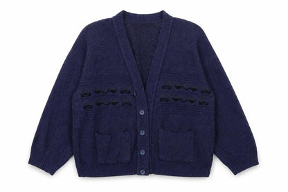 BONNOCKBURN Womens Blue  Knit Cardigan Jumper Size S