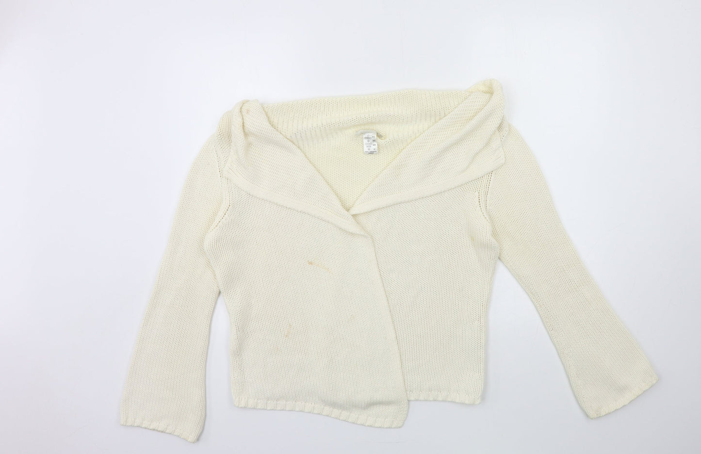 Womens UK Size 10 Preworn Beige Cardigan Jumper