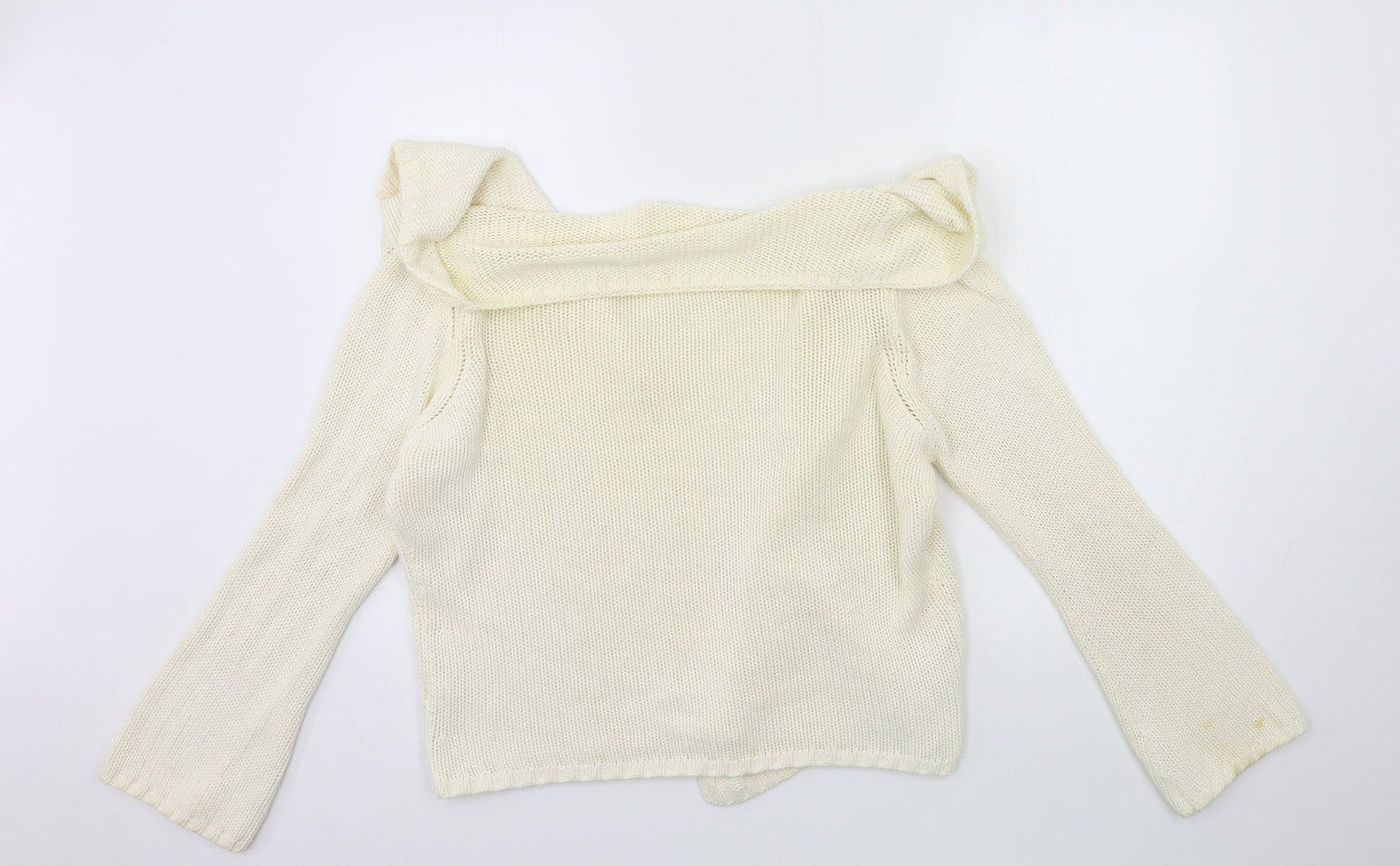 Womens UK Size 10 Preworn Beige Cardigan Jumper