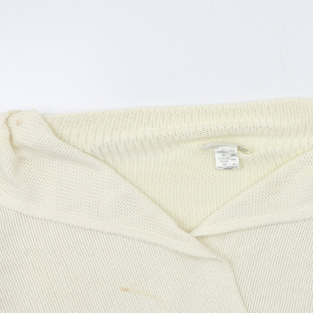 Womens UK Size 10 Preworn Beige Cardigan Jumper