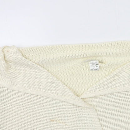 Womens UK Size 10 Preworn Beige Cardigan Jumper