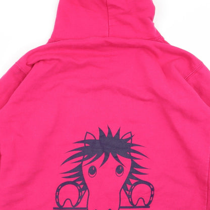 Awdis Girls Pink Animal Print  Pullover Jumper Size 12-13 Years