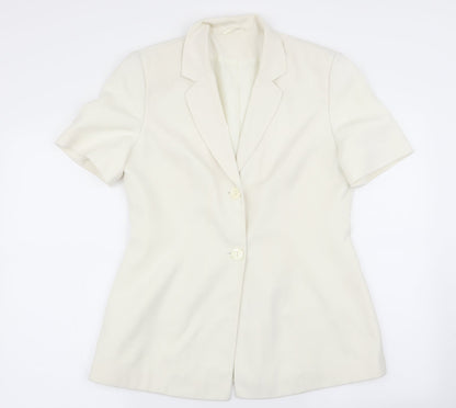 Wrap & Weft Womens Ivory   Jacket Blazer Size 14