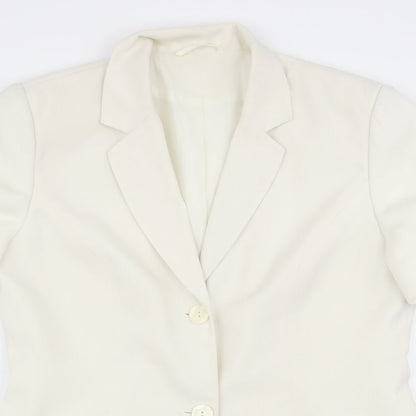 Wrap & Weft Womens Ivory   Jacket Blazer Size 14