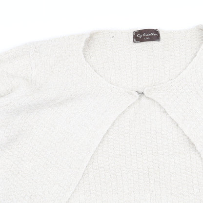Ky Creations Womens Beige   Cardigan Jumper Size L  - Size L/XL