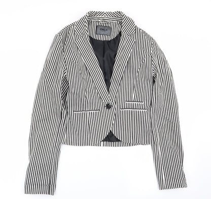 Only Womens Multicoloured Striped  Jacket Blazer Size 8