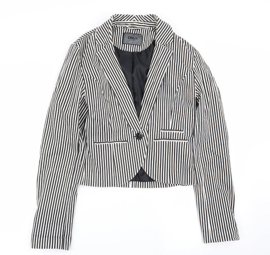 Only Womens Multicoloured Striped  Jacket Blazer Size 8