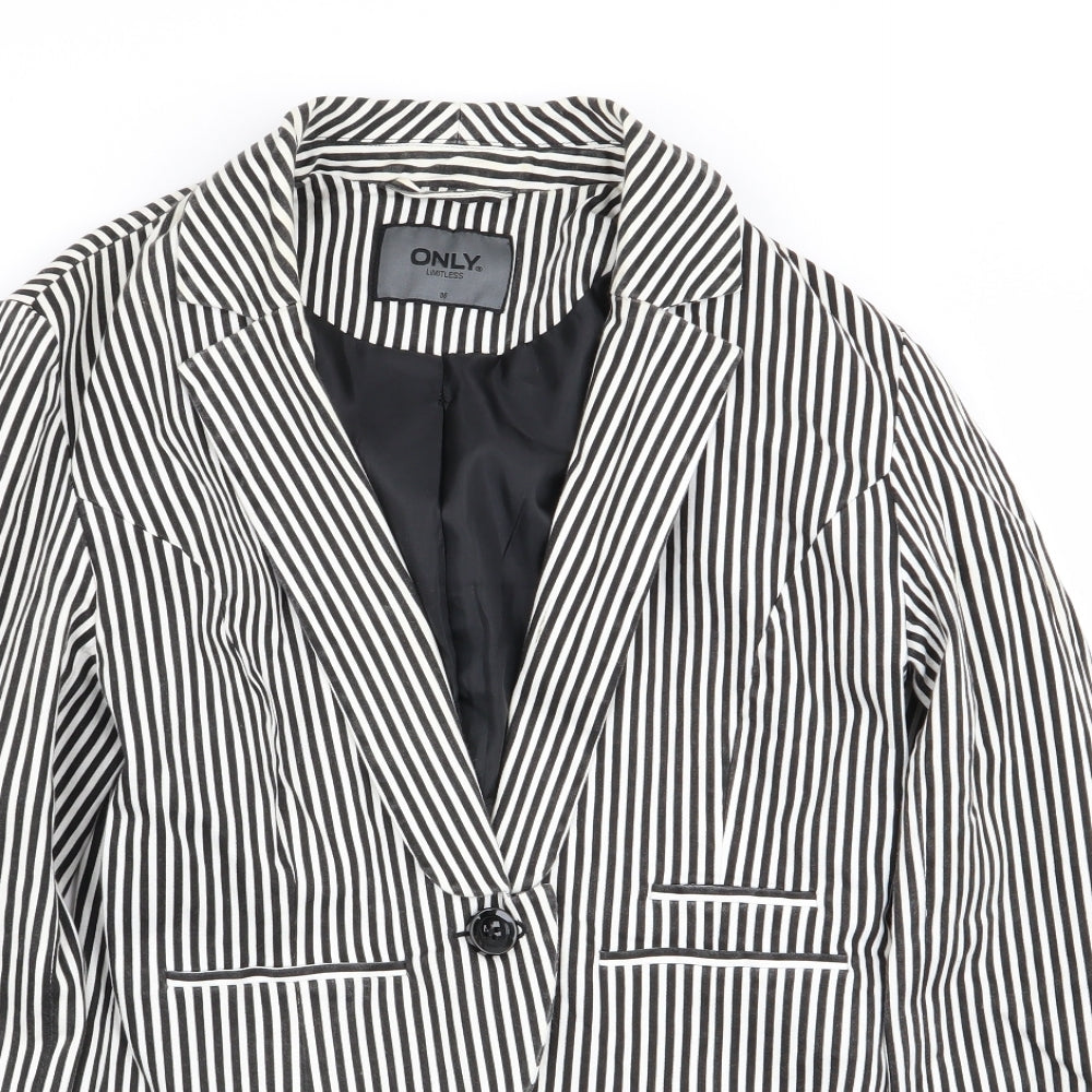 Only Womens Multicoloured Striped  Jacket Blazer Size 8
