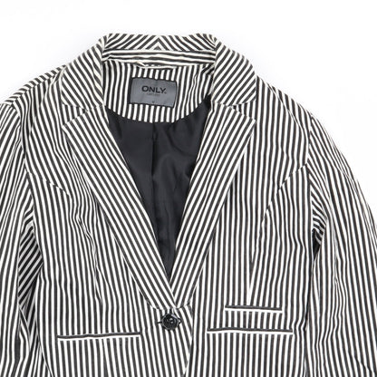 Only Womens Multicoloured Striped  Jacket Blazer Size 8