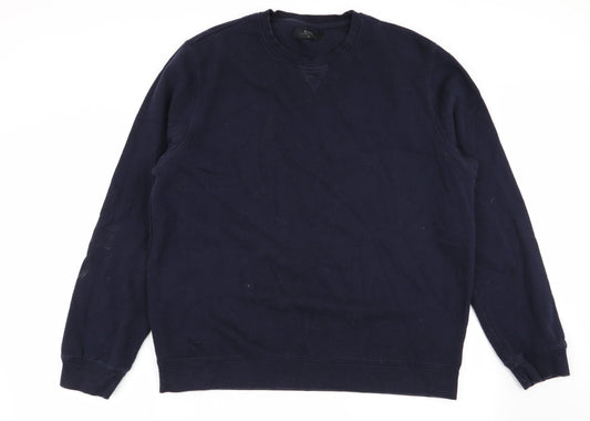 Front view of ACW58 men’s blue jumper, size XL