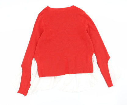 yu & me Womens Red   Pullover Jumper Size M
