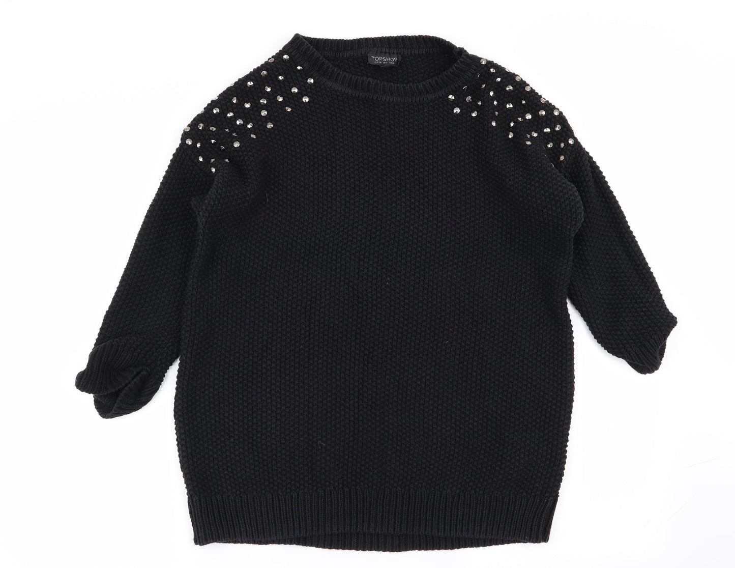 Womens UK Size 8 Topshop Black Pullover Jumper