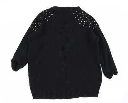 Womens UK Size 8 Topshop Black Pullover Jumper