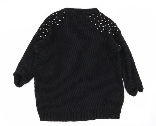 Womens UK Size 8 Topshop Black Pullover Jumper