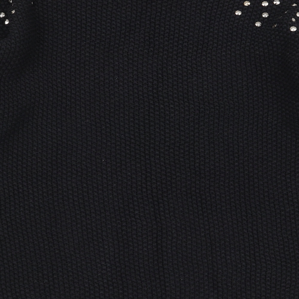 Womens UK Size 8 Topshop Black Pullover Jumper