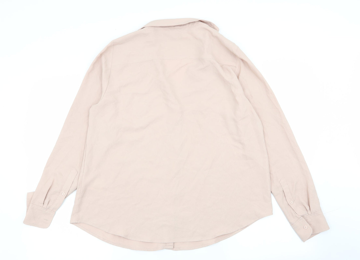 H&M Womens Pink   Basic Button-Up Size L