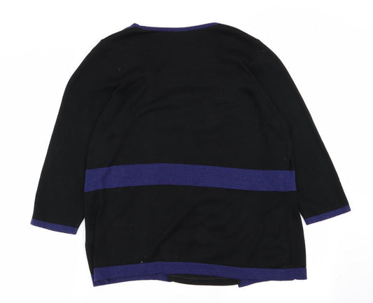 Womens UK Size 16 Per Una Black Pullover Jumper