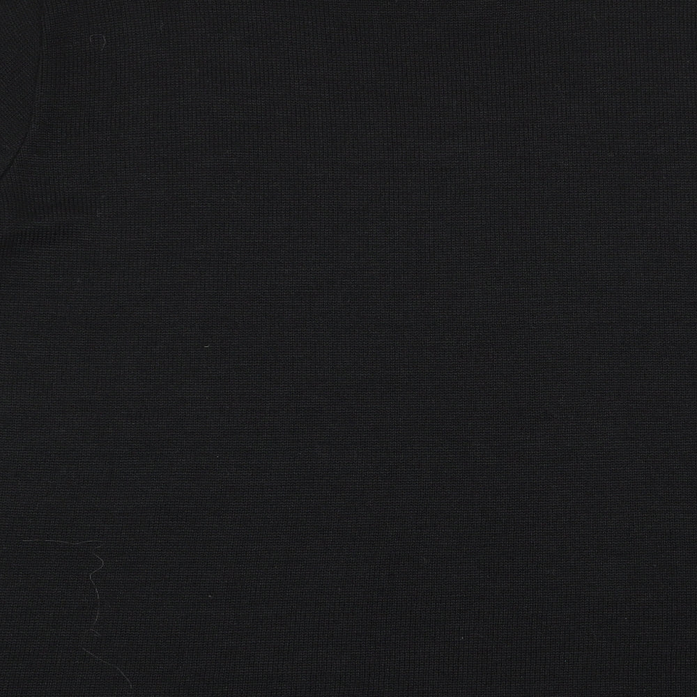 Womens UK Size XL canda Black Basic T-Shirt