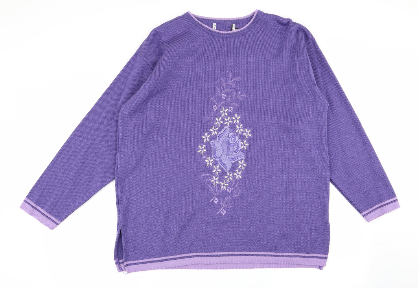 Womens UK Size M Preworn Purple Pullover Jumper
