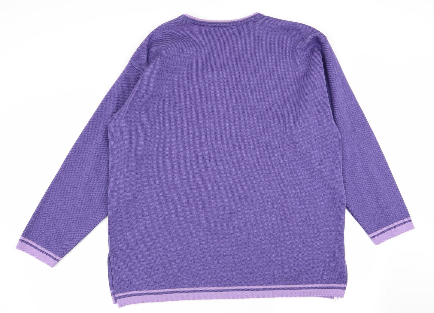 Womens UK Size M Preworn Purple Pullover Jumper