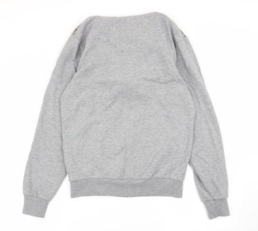 projekts Womens Grey Animal Print  Full Zip Jumper Size S