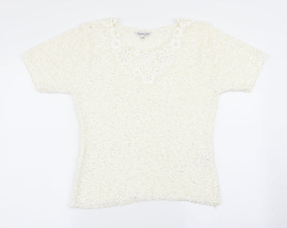 eliagabeth scott Womens White   Pullover Jumper Size S  - Size S-M