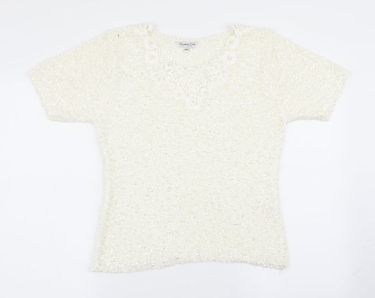 eliagabeth scott Womens White   Pullover Jumper Size S  - Size S-M