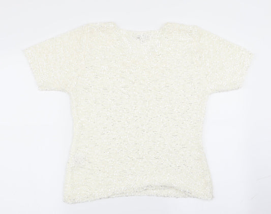 eliagabeth scott Womens White   Pullover Jumper Size S  - Size S-M