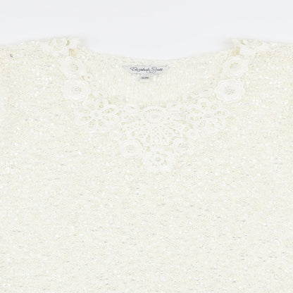 eliagabeth scott Womens White   Pullover Jumper Size S  - Size S-M