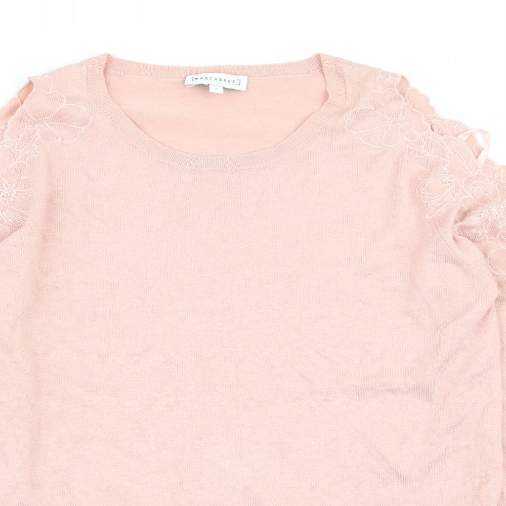 Womens UK Size 12 Warehouse Pink Pullover Jumper