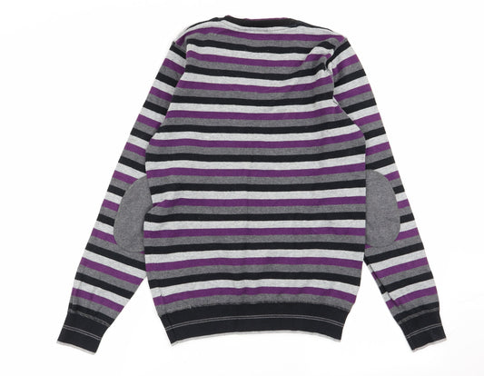 Cedar Wood State Mens Multicoloured Striped  Pullover Jumper Size M