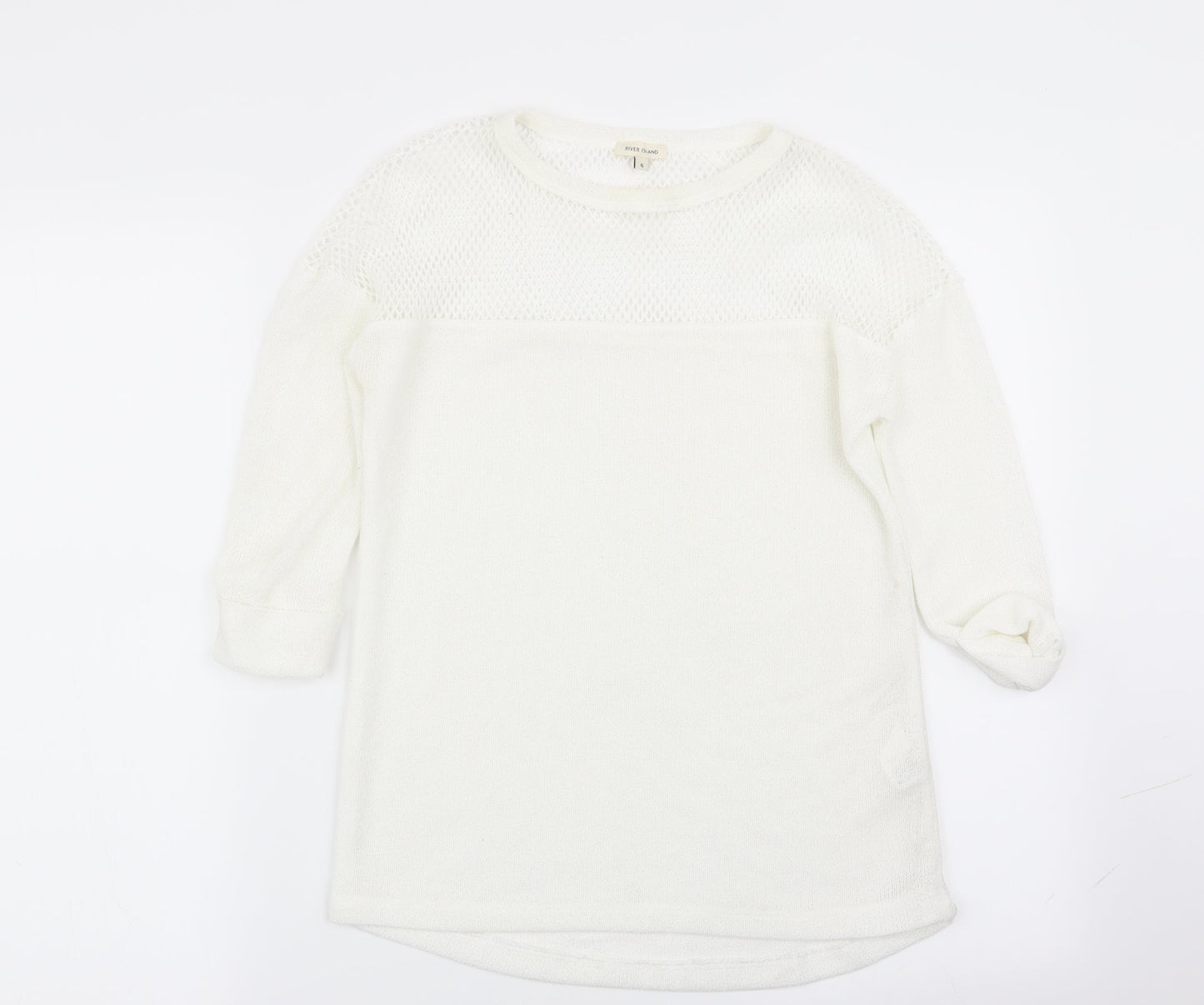 River Island Womens White   Basic T-Shirt Size 6