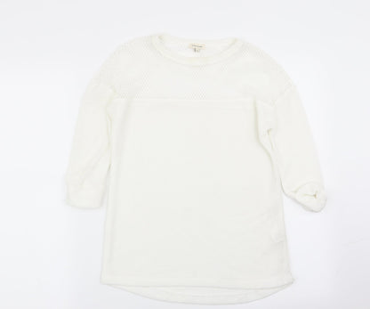River Island Womens White   Basic T-Shirt Size 6